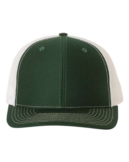 Snapback Trucker Cap - Dark Green/ White -   -