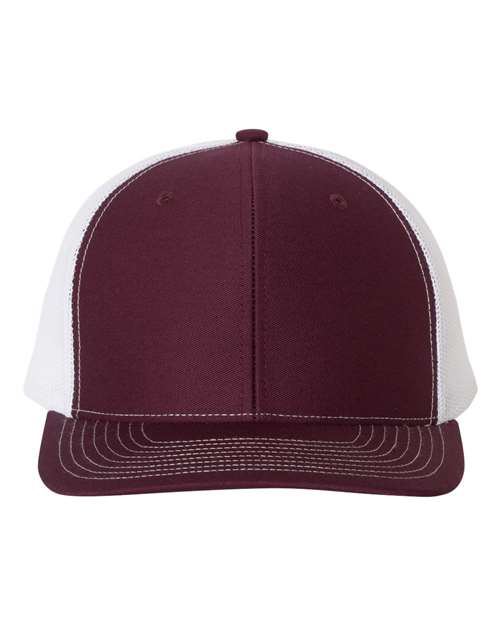 Snapback Trucker Cap - Maroon/ White -   -