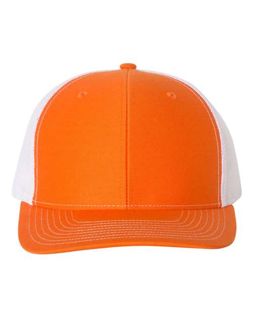 Snapback Trucker Cap - Orange/ White -   -