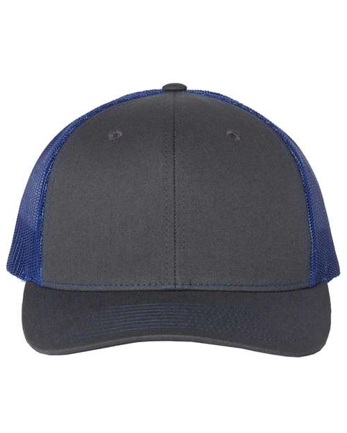 Snapback Trucker Cap - Charcoal/ Royal -   -
