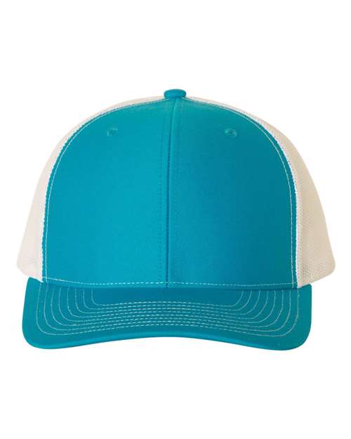 Snapback Trucker Cap - Cyan/ White -   -