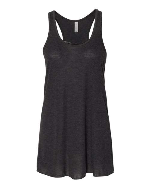 Women's Flowy Racerback Tank - Black Heather -   -