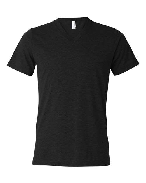Triblend V-Neck Short Sleeve Tee - Black Heather Triblend -   -