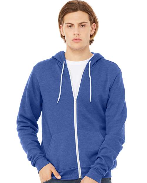 Sponge Fleece Full-Zip Hoodie - Heather True Royal -   -