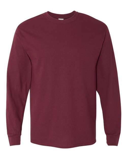 Heavy Cotton™ Long Sleeve T-Shirt - Maroon -   -
