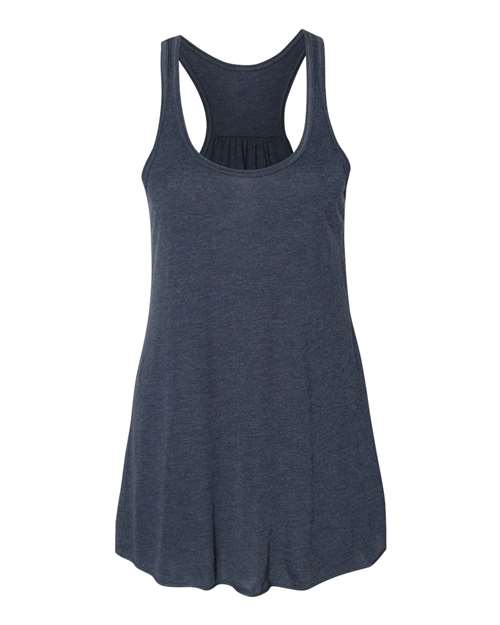 Women's Flowy Racerback Tank - Heather Navy -   -