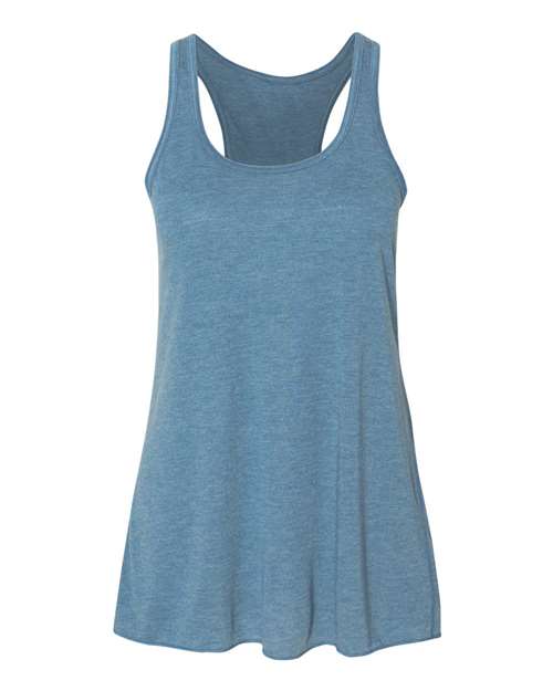 Women's Flowy Racerback Tank - Heather Deep Teal -   -