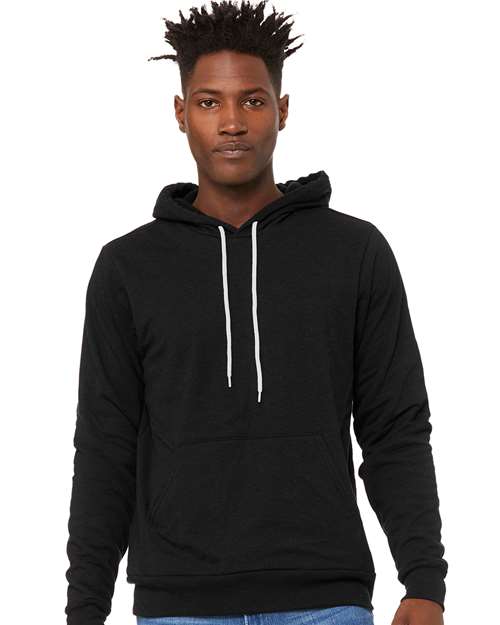 Sponge Fleece Hoodie - Black Heather -   -