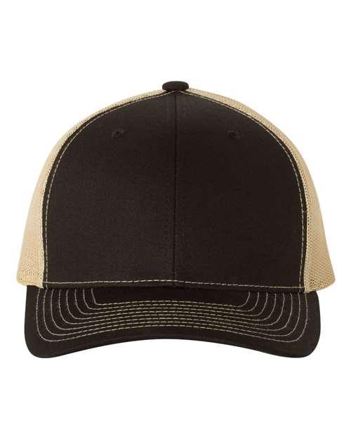 Snapback Trucker Cap - Black/ Vegas Gold -   -