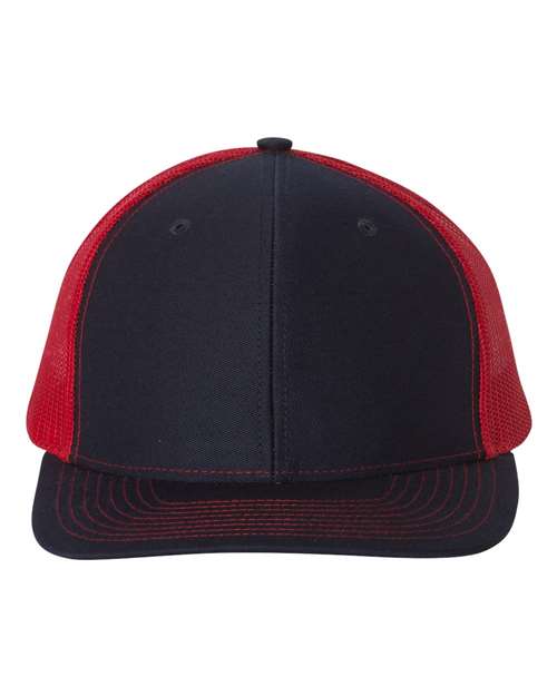 Snapback Trucker Cap - Navy/ Red -   -