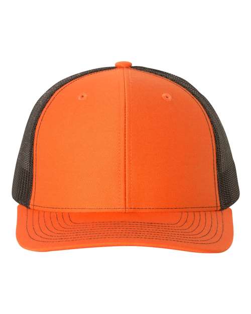 Snapback Trucker Cap - Orange/ Black -   -