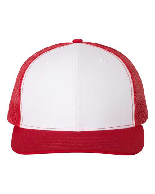 Snapback Trucker Cap - White/ Red -   -
