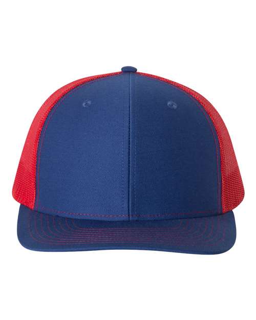 Snapback Trucker Cap - Royal/ Red -   -