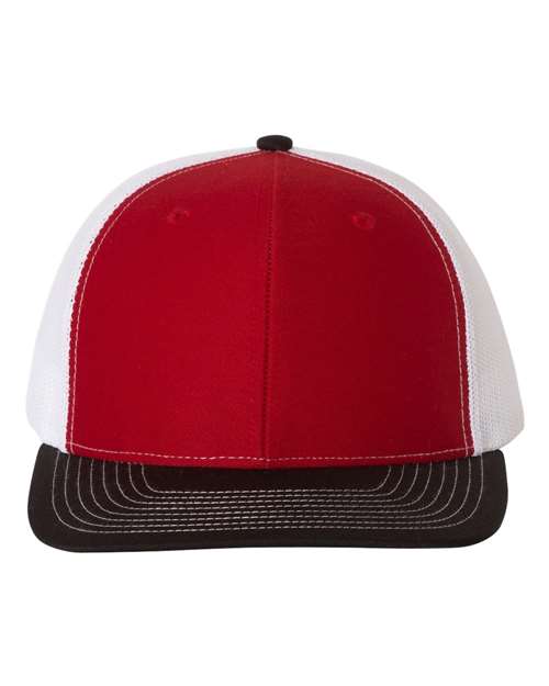Snapback Trucker Cap - Red/ White/ Black -   -