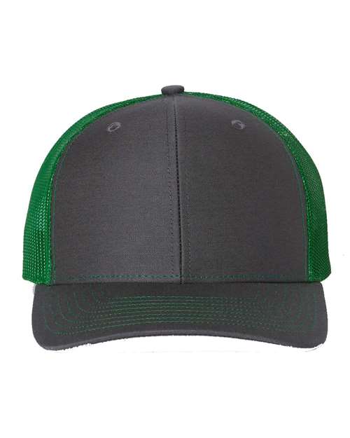 Snapback Trucker Cap - Charcoal/ Kelly -   -