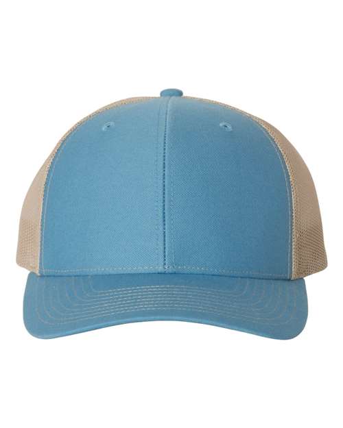 Snapback Trucker Cap - Columbia Blue/ Khaki -   -