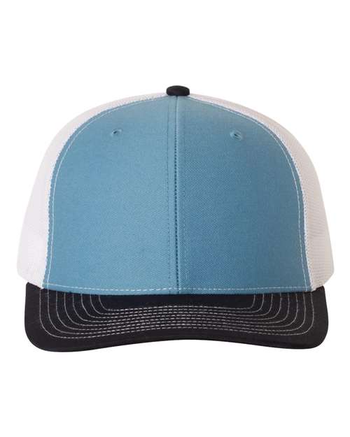 Snapback Trucker Cap - Columbia Blue/ White/ Navy -   -