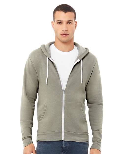 Sponge Fleece Full-Zip Hoodie - Heather Stone -   -