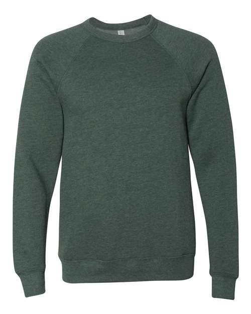 Sponge Fleece Raglan Crewneck Sweatshirt - Heather Forest -   -