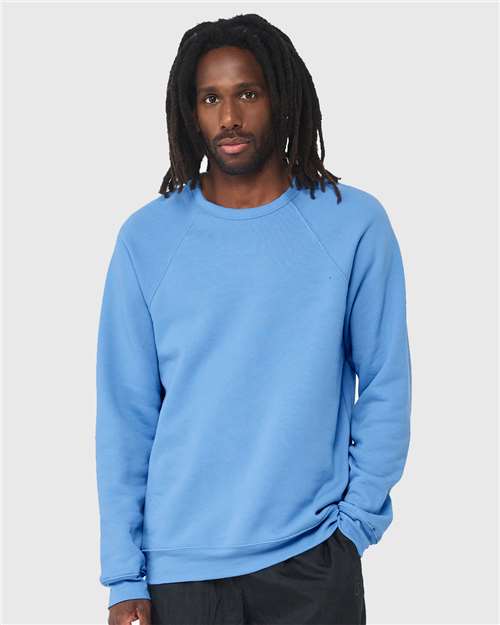 Sponge Fleece Raglan Crewneck Sweatshirt - Carolina Blue -   -