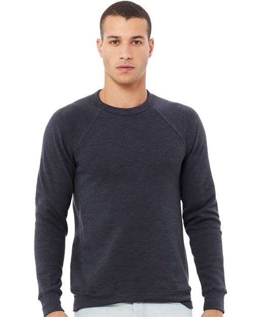 Sponge Fleece Raglan Crewneck Sweatshirt - Heather Navy -   -