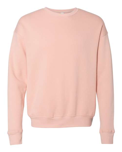 Sponge Fleece Drop Shoulder Crewneck Sweatshirt - Peach -   -