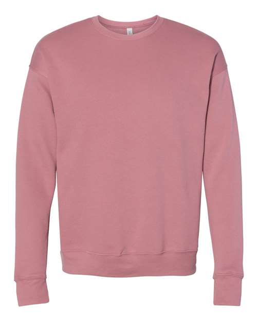Sponge Fleece Drop Shoulder Crewneck Sweatshirt - Mauve -   -