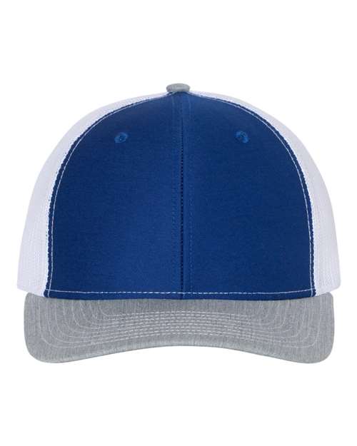 Snapback Trucker Cap - Royal/ White/ Heather Grey -   -