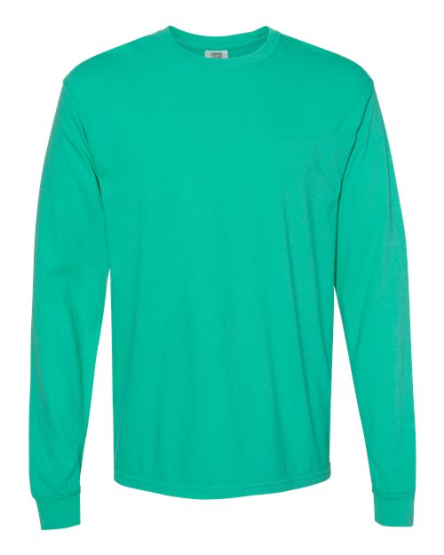 Garment-Dyed Heavyweight Long Sleeve T-Shirt - Island Green -   -