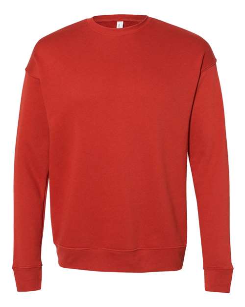 Sponge Fleece Drop Shoulder Crewneck Sweatshirt - Brick -   -
