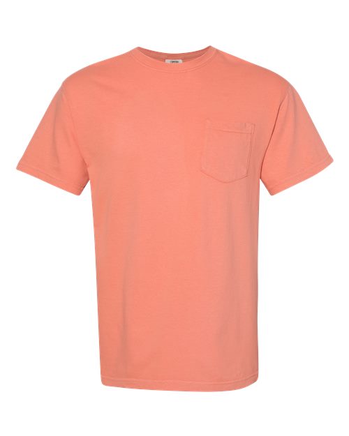Garment-Dyed Heavyweight Pocket T-Shirt - Terracotta -   -