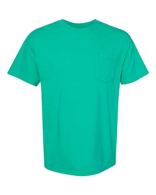 Garment-Dyed Heavyweight Pocket T-Shirt - Island Green -   -