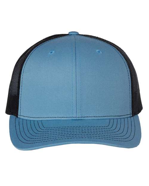 Snapback Trucker Cap - Columbia Blue/ Black -   -