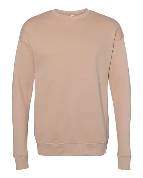 Sponge Fleece Drop Shoulder Crewneck Sweatshirt - Heather Sand Dune -   -
