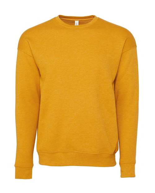 Sponge Fleece Drop Shoulder Crewneck Sweatshirt - Heather Mustard -   -