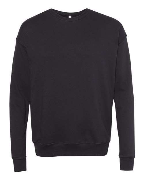 Sponge Fleece Drop Shoulder Crewneck Sweatshirt - DTG Black -   -