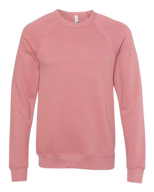 Sponge Fleece Raglan Crewneck Sweatshirt - Mauve -   -