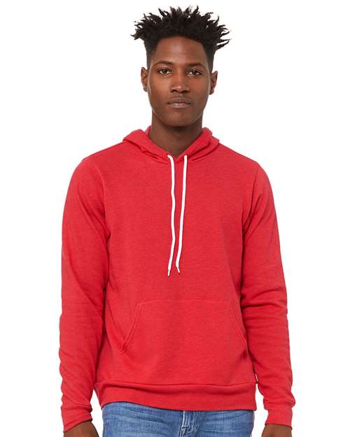 Sponge Fleece Hoodie - Heather Red -   -