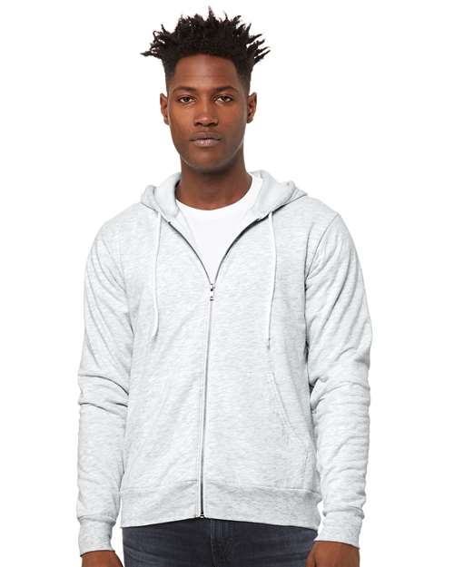 Sponge Fleece Full-Zip Hoodie - Ash -   -