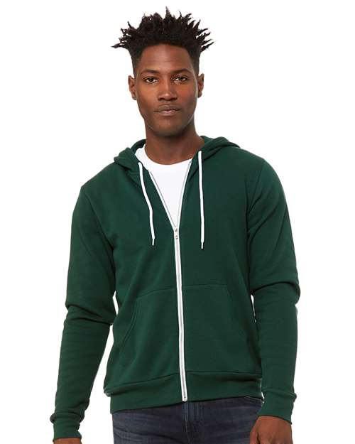 Sponge Fleece Full-Zip Hoodie - Forest -   -
