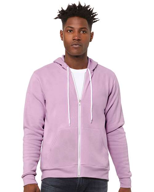 Sponge Fleece Full-Zip Hoodie - Lilac -   -