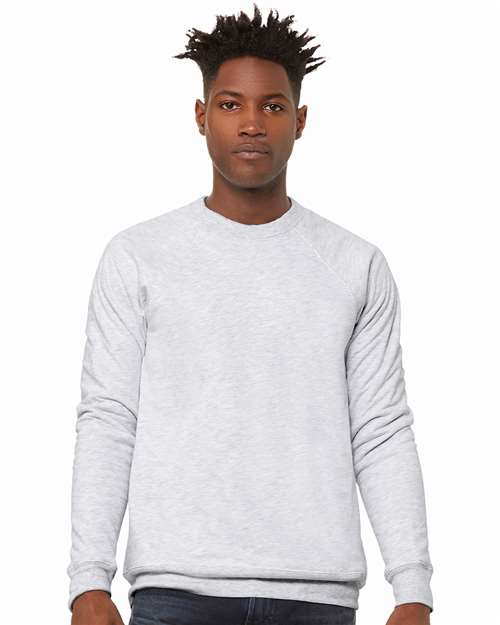 Sponge Fleece Raglan Crewneck Sweatshirt - Ash -   -