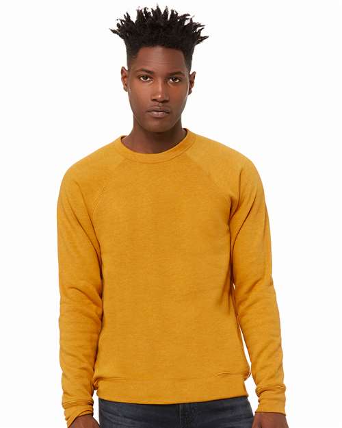 Sponge Fleece Raglan Crewneck Sweatshirt - Heather Mustard -   -