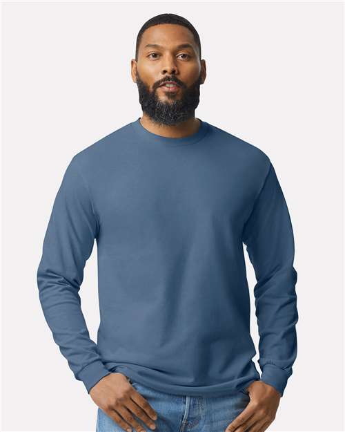 Heavy Cotton™ Long Sleeve T-Shirt - Indigo Blue -   -