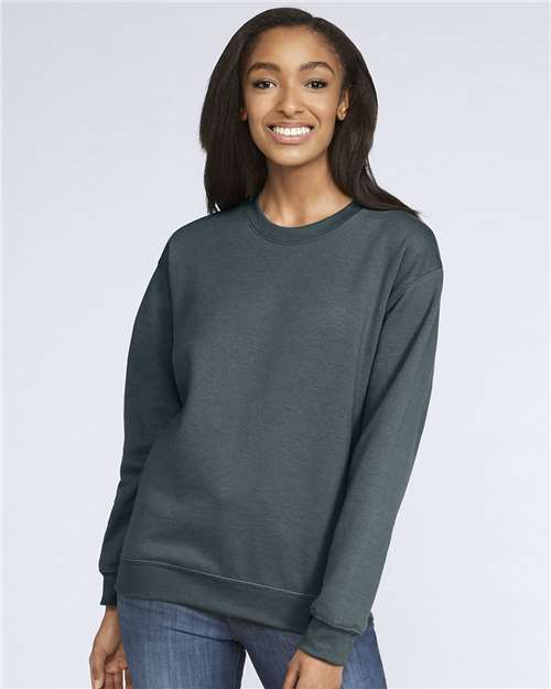 Softstyle® Midweight Crewneck Sweatshirt - Dark Heather -   -
