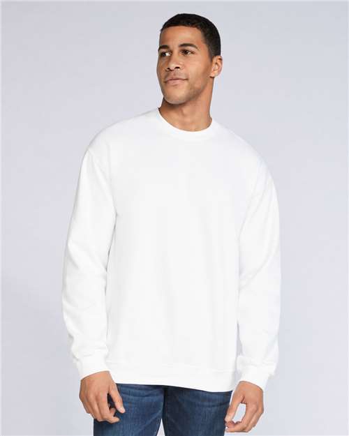 Softstyle® Midweight Crewneck Sweatshirt - White -   -