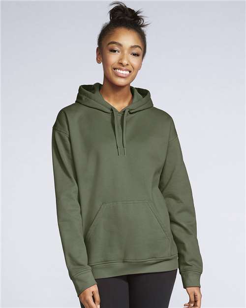 Softstyle® Midweight Hooded Sweatshirt - Military Green -   -