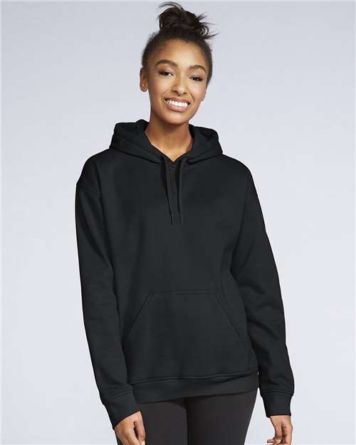 Softstyle® Midweight Hooded Sweatshirt - Black -   -