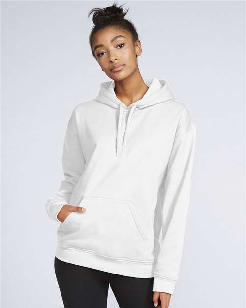 Softstyle® Midweight Hooded Sweatshirt - White -   -
