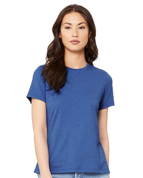 Women’s Relaxed Fit Heather CVC Tee - Heather True Royal -   -